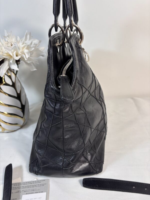 Christian Dior Vintage Granville Cannage Black - Image 4