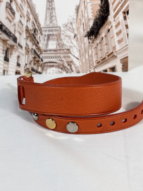 Louis Vuitton Orange Leather Wrap Bracelet - Image 2