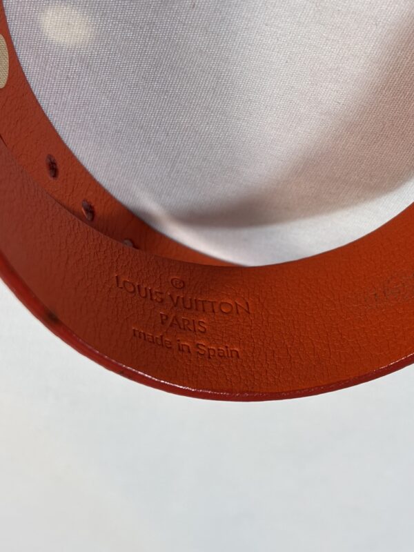 Louis Vuitton Orange Leather Wrap Bracelet - Image 5