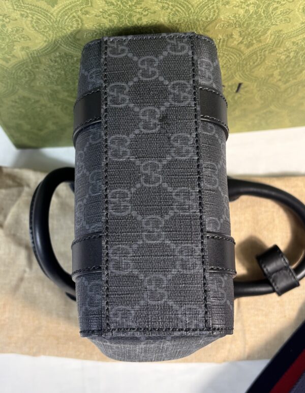 Gucci GG Supreme Black Web Mini Tote Bag - Image 6