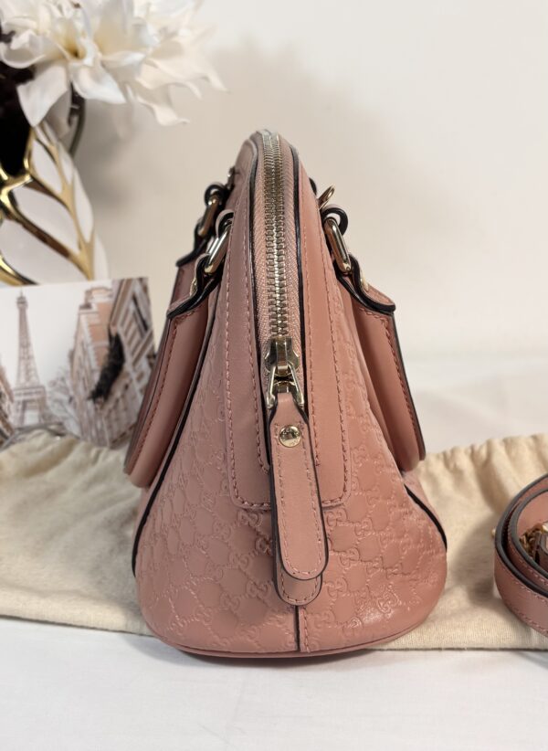 Gucci Guccissima Pink Dome Crossbody - Image 4