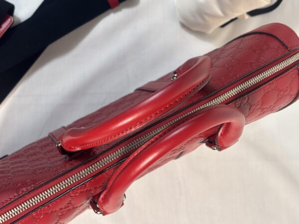 Gucci Guccissima Red Briefcase - Image 7