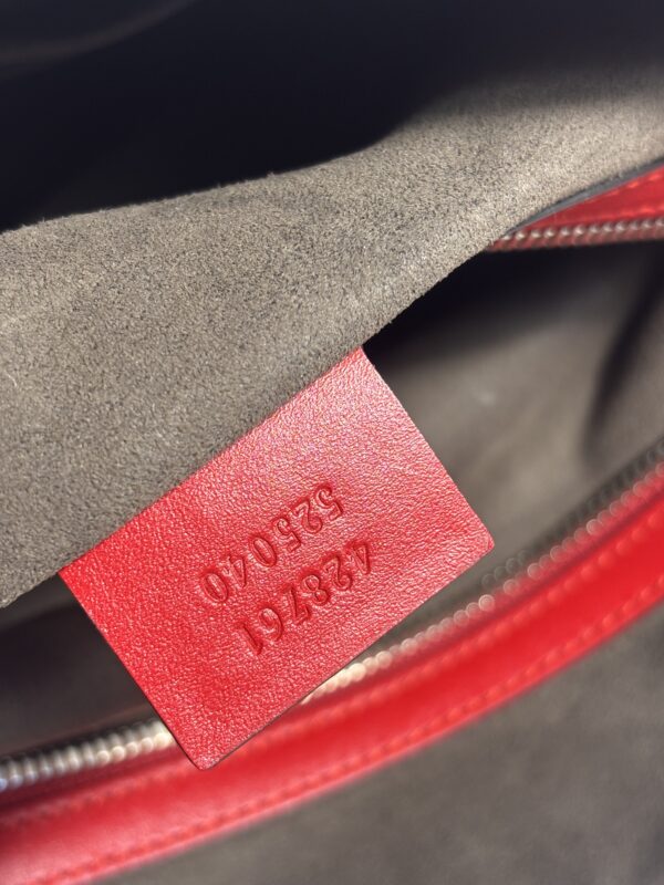 Gucci Guccissima Red Briefcase - Image 10