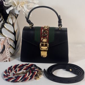 Gucci Mini Sylvie Black Leather