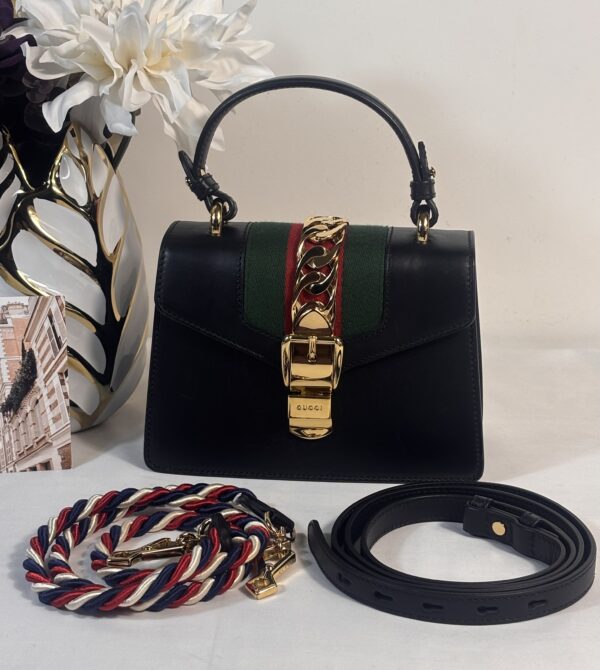 Gucci Mini Sylvie Black Leather