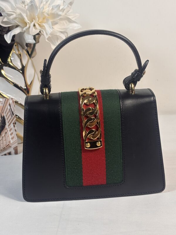 Gucci Mini Sylvie Black Leather - Image 2