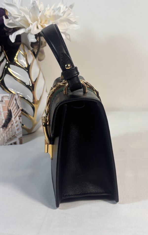 Gucci Mini Sylvie Black Leather - Image 3