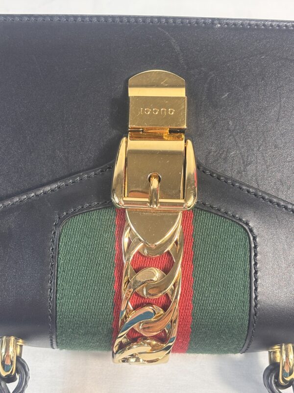 Gucci Mini Sylvie Black Leather - Image 6