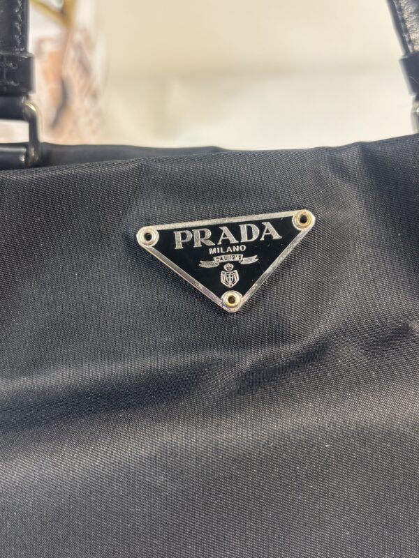 Prada Nylon Shoulder Bag Black - Image 3