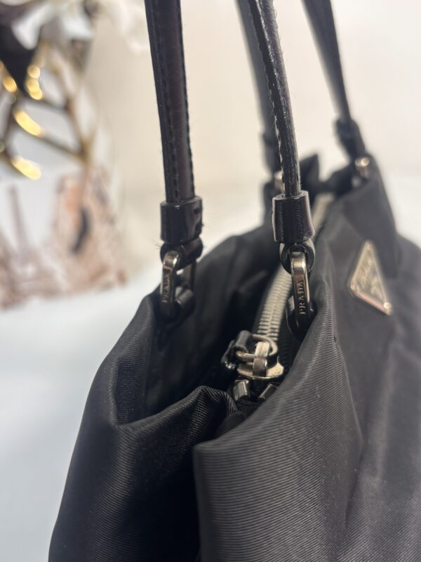 Prada Nylon Shoulder Bag Black - Image 6