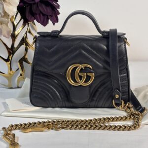 Gucci Mini Marmont Top Handle Black