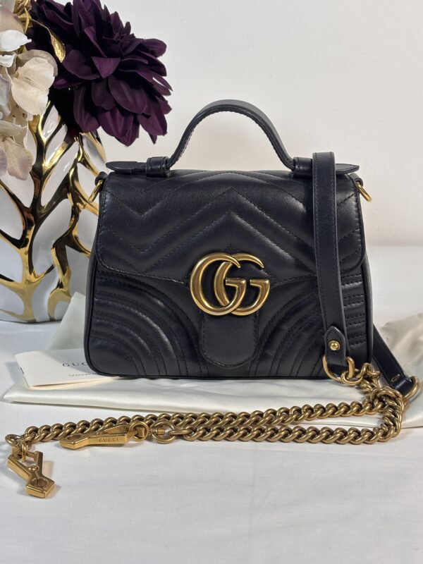 Gucci Mini Marmont Top Handle Black