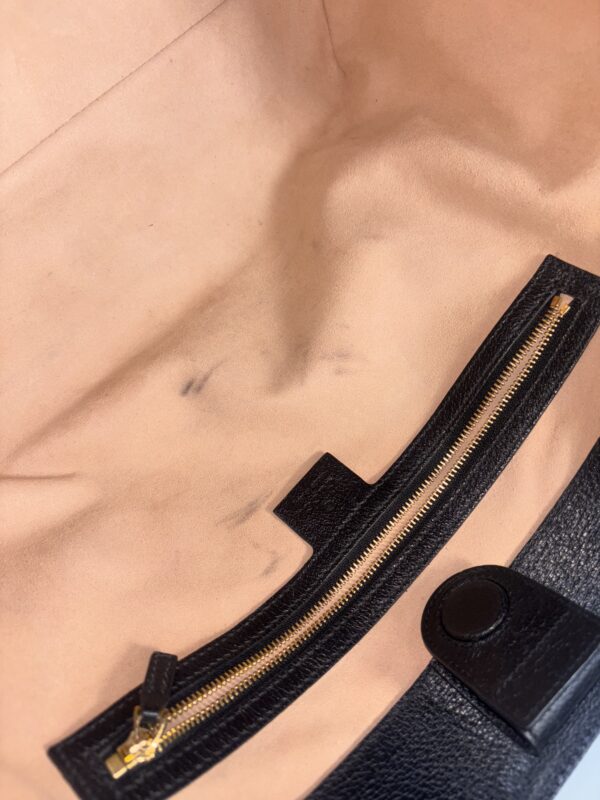 Gucci Web Black Leather Tote - Image 9