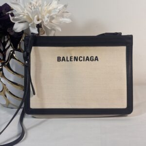 Balenciaga Canvas Pochette Beige Crossbody
