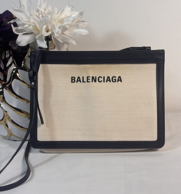 Balenciaga Canvas Pochette Beige Crossbody