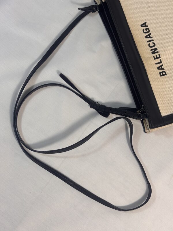 Balenciaga Canvas Pochette Beige Crossbody - Image 11