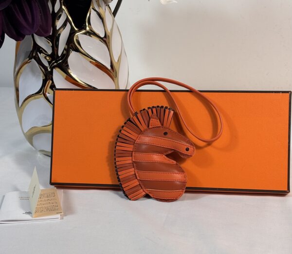 Hermes Zebra GeeGee Savannah Leather Bag Charm
