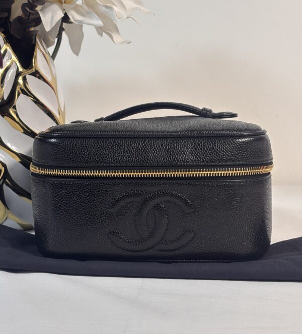 Vintage Chanel Timeless Cosmetic Black