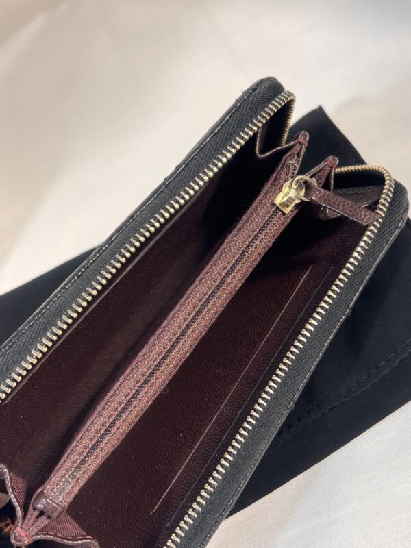 Chanel Zip Wallet Black Caviar with Gold Hardware - Image 6