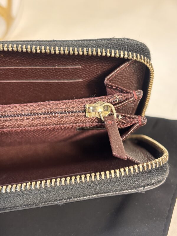 Chanel Zip Wallet Black Caviar with Gold Hardware - Image 9