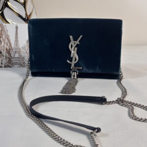 YSL Small Velvet Kate Blue