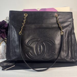 Vintage Chanel Timeless Tote Black