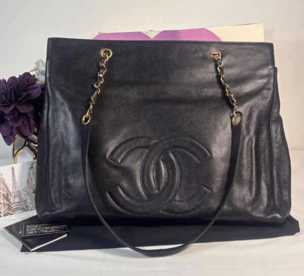 Vintage Chanel Timeless Tote Black