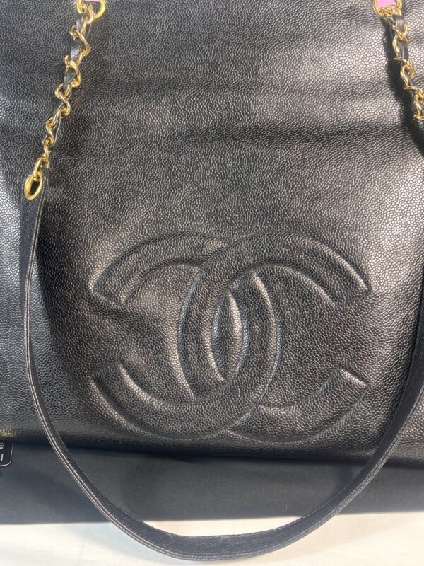 Vintage Chanel Timeless Tote Black - Image 2