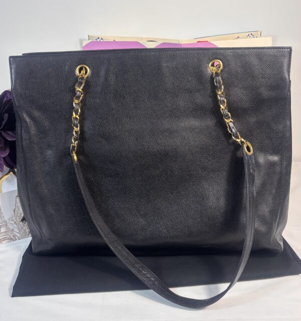 Vintage Chanel Timeless Tote Black - Image 3