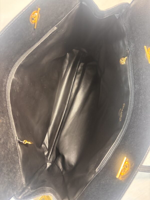 Vintage Chanel Timeless Tote Black - Image 8