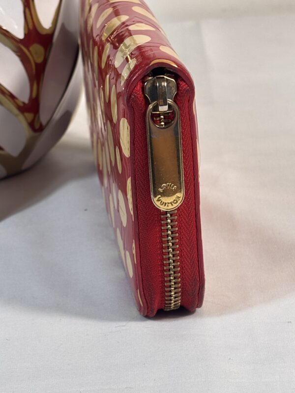 Louis Vuitton Yayoi Kusama Red Vernis Dots Zippy - Image 6