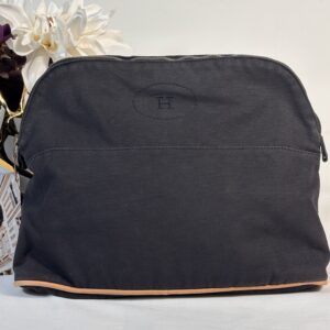 Hermes Canvas Bolide Travel Pouch