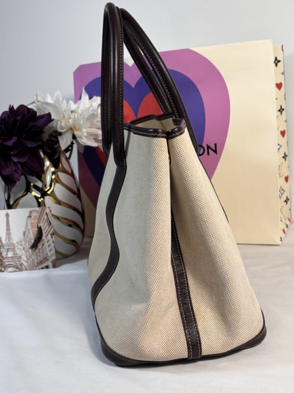 Vintage Hermes Garden Party Tote Beige 36 - Image 3