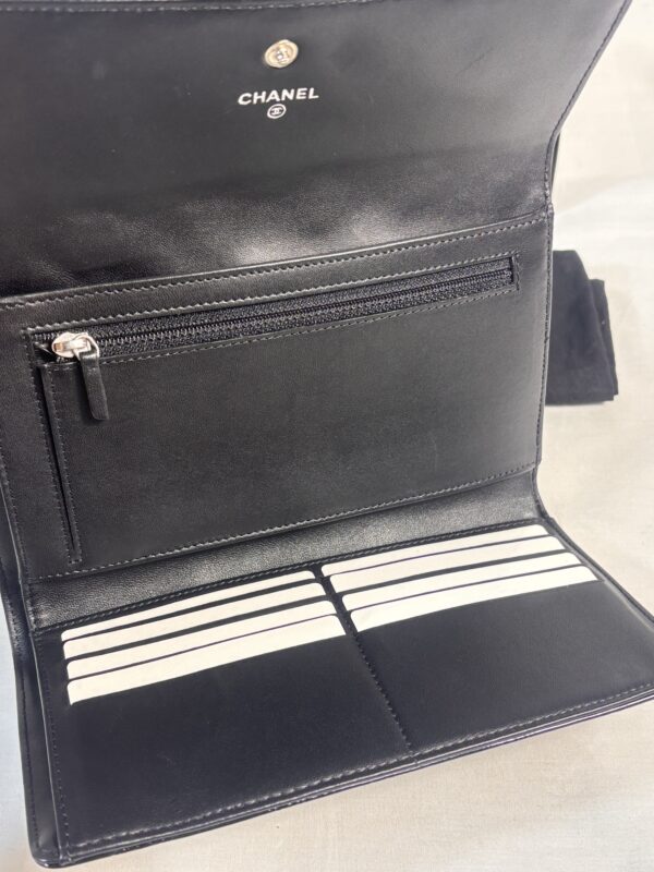 Chanel Precious Symbols Interlocking Logo Wallet Black - Image 6