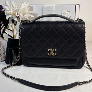 Chanel Business Affinity Black Caviar Gold Hardware