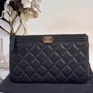 Chanel Boy Small Cosmetic Case Black
