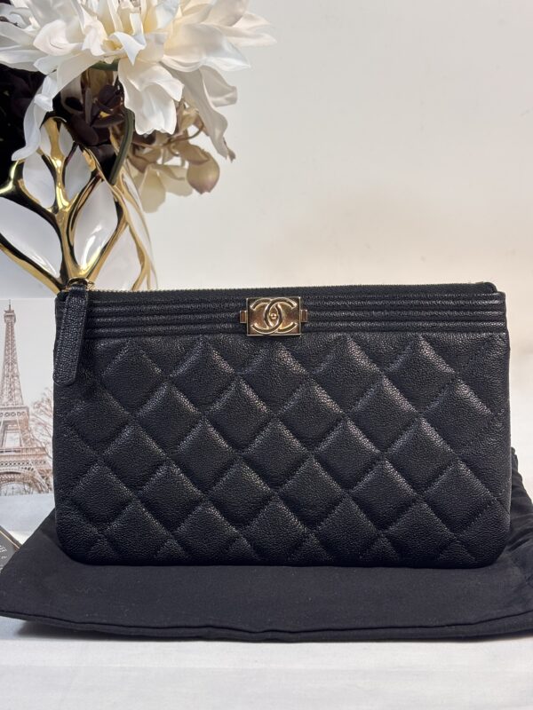 Chanel Boy Small Cosmetic Case Black