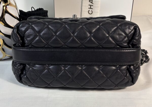 Chanel SMOO Quilted Flap Black Lambskin - Image 11