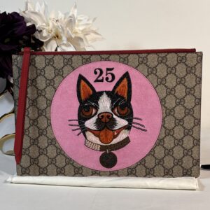 Gucci Supreme Monogram Bosco Patch Zip Pouch