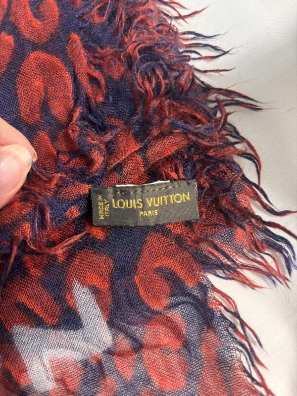 Louis Vuitton Cotton Leopard Stole Rouge - Image 4