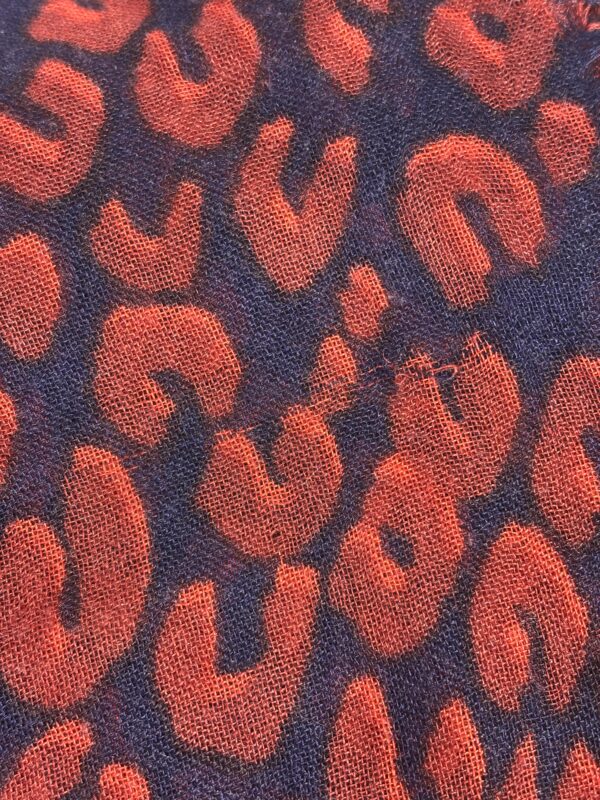Louis Vuitton Cotton Leopard Stole Rouge - Image 6