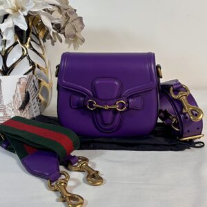 Gucci Lady Web Small Shoulder Bag Purple