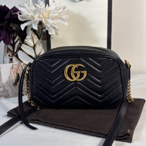 Gucci Small Marmont Camera Bag Black