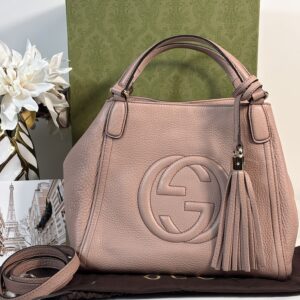 Gucci Small Soho Tassel Pink Tote