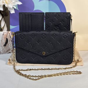 Louis Vuitton Felicie Pochette Empreinte Noir
