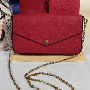 Louis Vuitton Felicie Pochette Empreinte Red