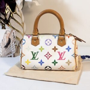 Louis Vuitton Nano Speedy White Murakami