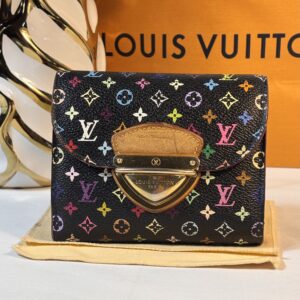 Louis Vuitton Koala Compact Wallet Black Multicolor