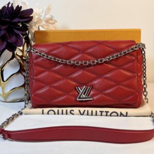 Louis Vuitton GO-14 MM Red lambskin