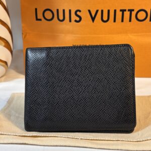Louis Vuitton Taiga Bifold Black Wallet